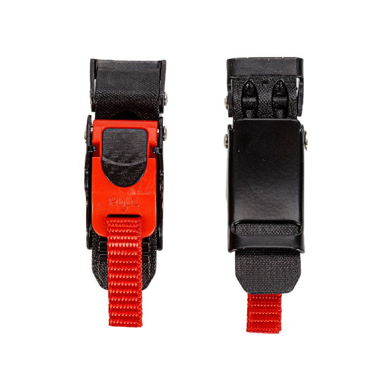 Quick-Release Helmet Safety Buckle Set with Red Pull Straps