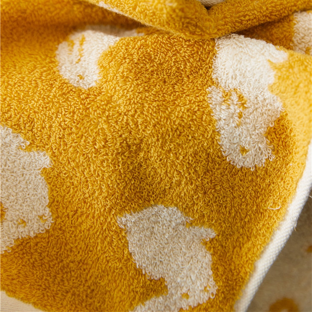 Rabbit Print Cotton Bath Towel, 27.6 x 55.1 in, Machine Wash at 40°C, view 7