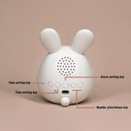 Rabbit-Shaped Kids' Alarm Clock with Dimmable LED Night Light, view 6