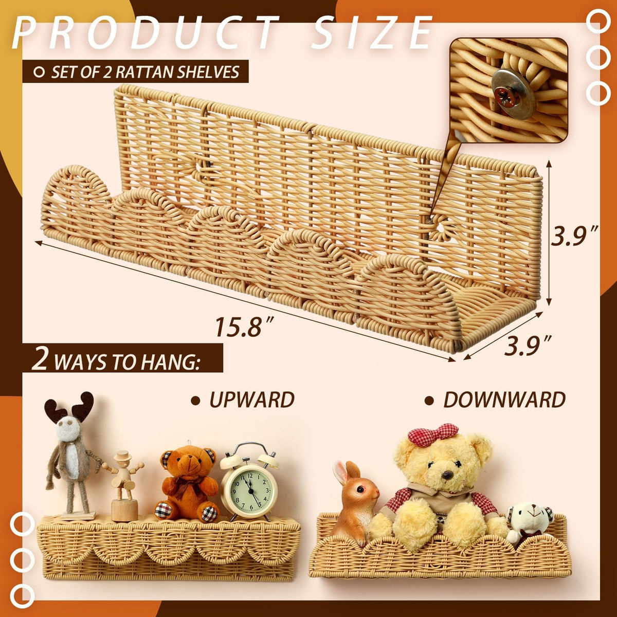 Rattan Step Shelf | Thrascher