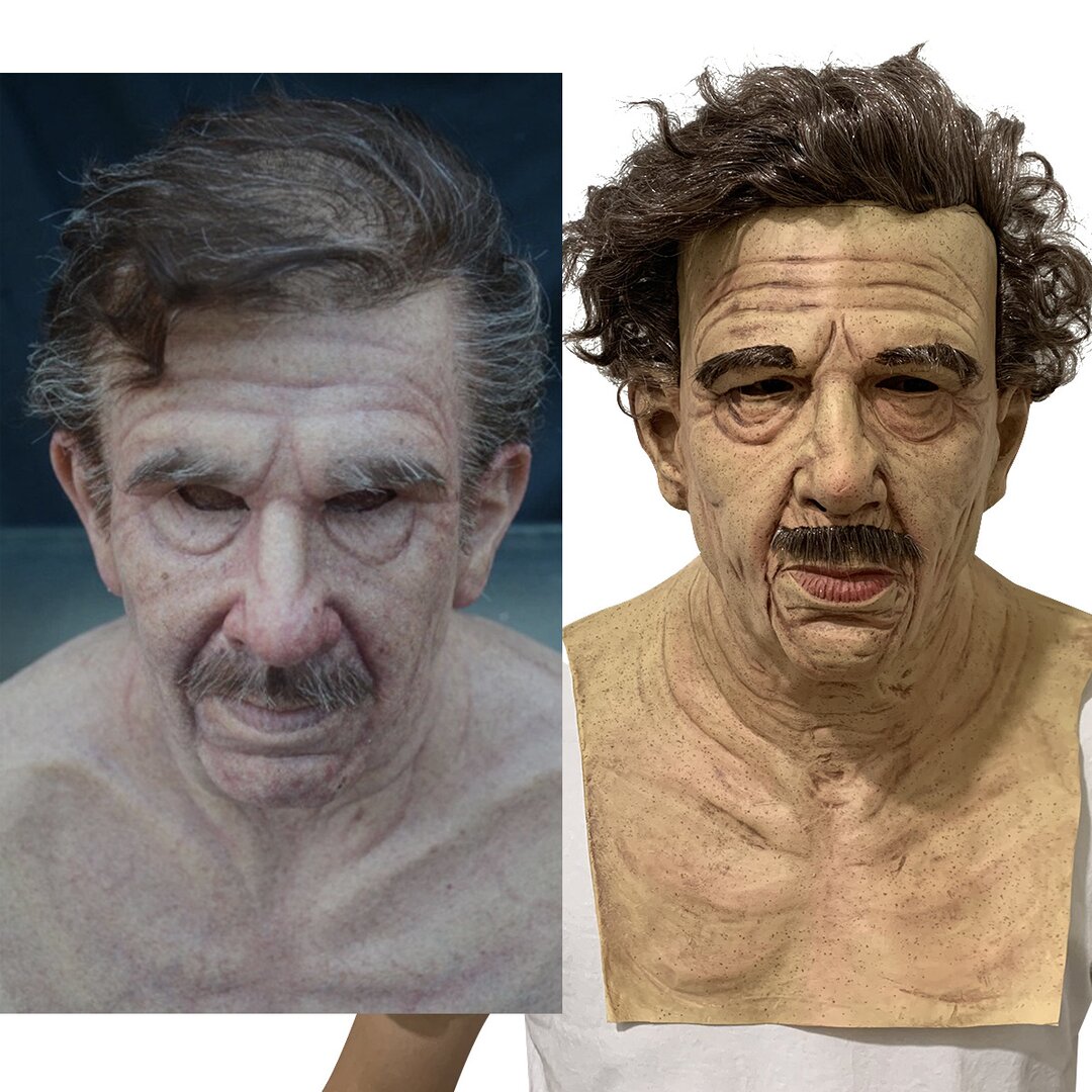 Realistic Old Man Latex Halloween Mask for Adults, Head Circumference <62 cm, view 10