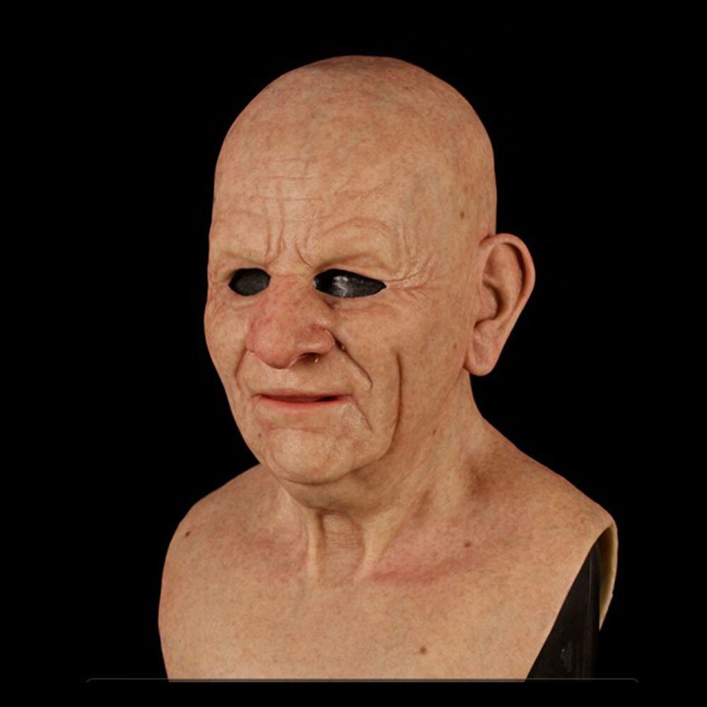 Realistic Old Man Latex Halloween Mask for Adults, Head Circumference <62 cm, view 14