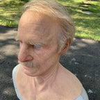 Realistic Old Man Latex Halloween Mask for Adults, Head Circumference <62 cm, view 4
