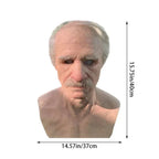 Realistic Old Man Latex Halloween Mask for Adults, Head Circumference <62 cm, view 5