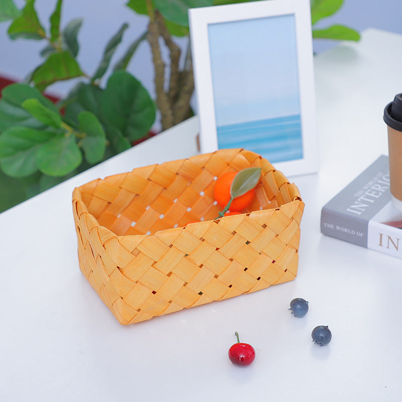 Rectangular Storage Basket made of Woven Natural Material | Thrascher