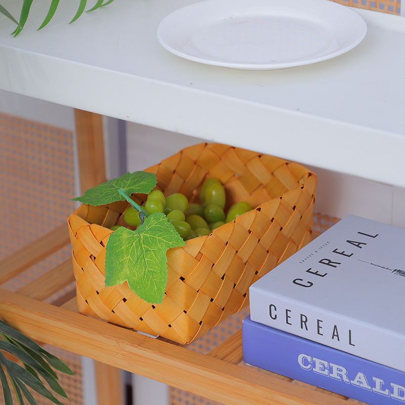 Rectangular Storage Basket made of Woven Natural Material | Thrascher