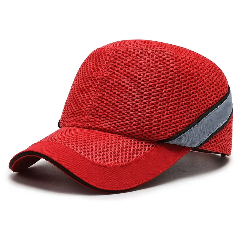 Red Safety Bump Cap with ABS Inner Shell, Adjustable 58–62 cm