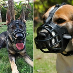 Reflective Dog Muzzle with Breathable Plastic and Adjustable Strap, view 2