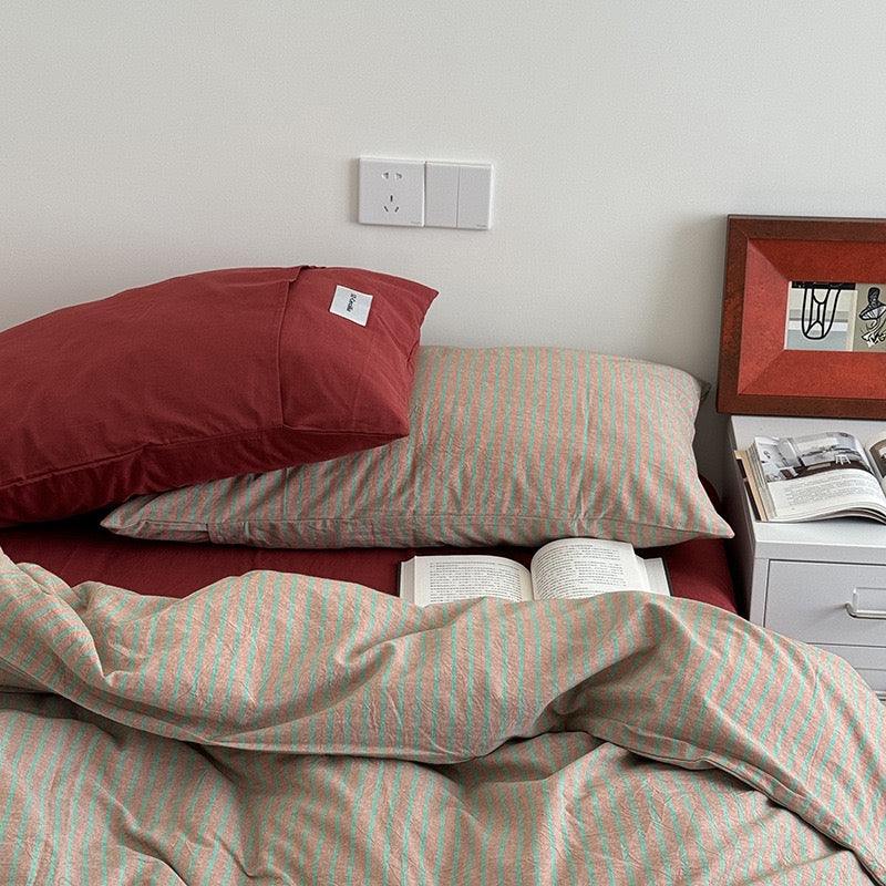 Relsendo Bedding Set - 100% Cotton - Green