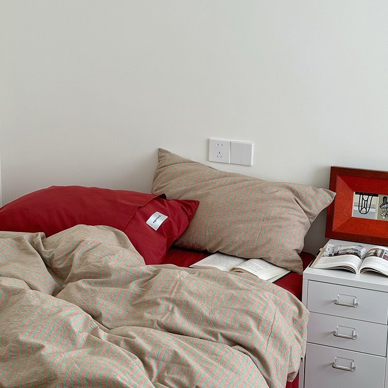 Relsendo Bedding Set - 100% Cotton - Green