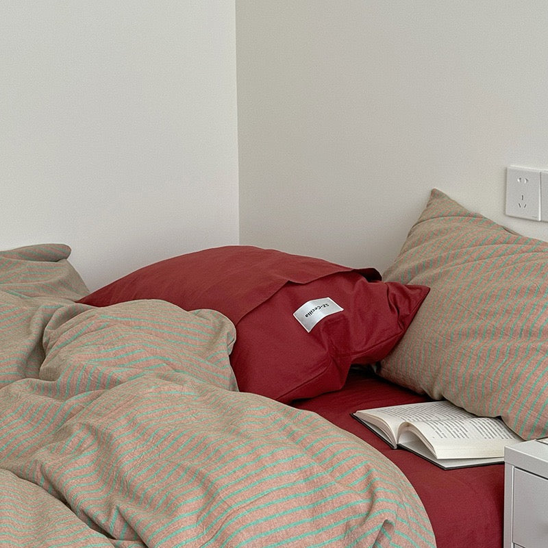 Relsendo Bedding Set - 100% Cotton - Green