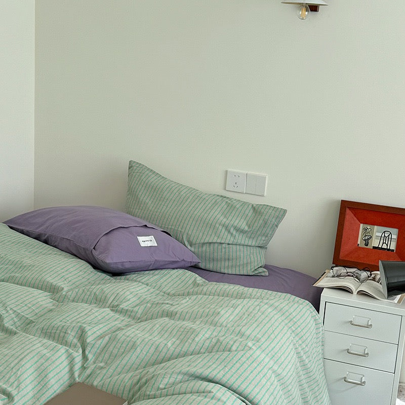 Relsendo Bedding Set - 100% Cotton - Green