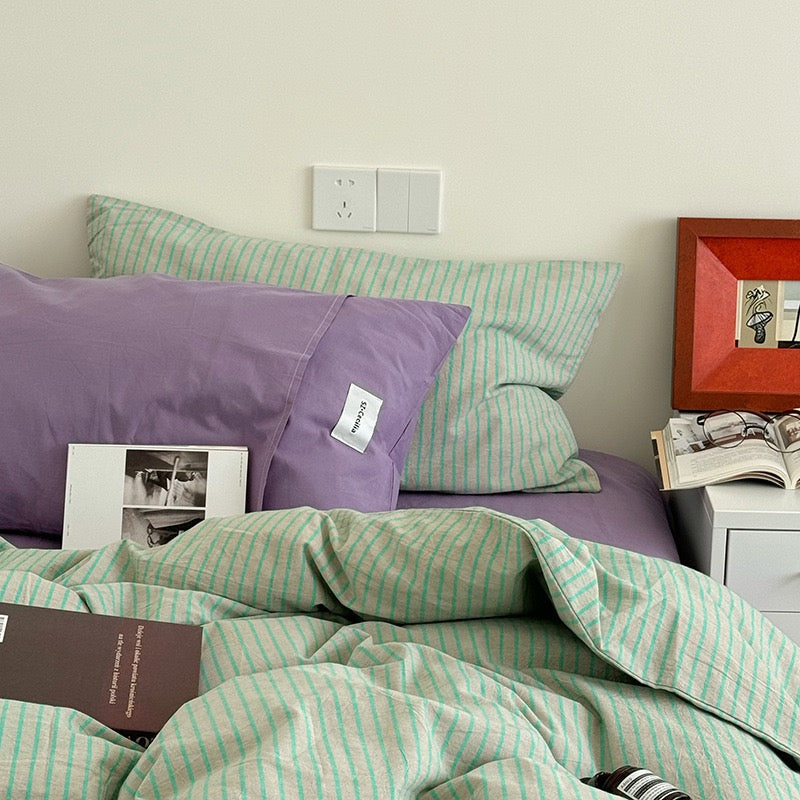 Relsendo Bedding Set - 100% Cotton - Green