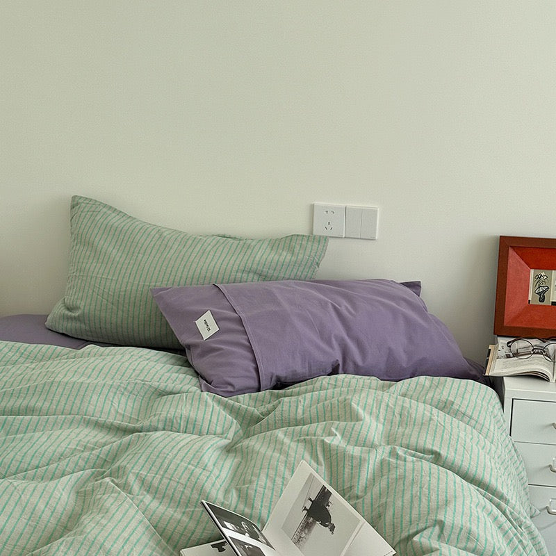 Relsendo Bedding Set - 100% Cotton - Green