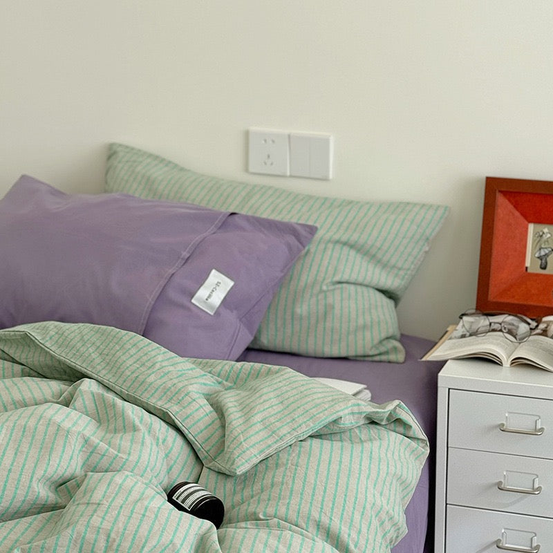 Relsendo Bedding Set - 100% Cotton - Green