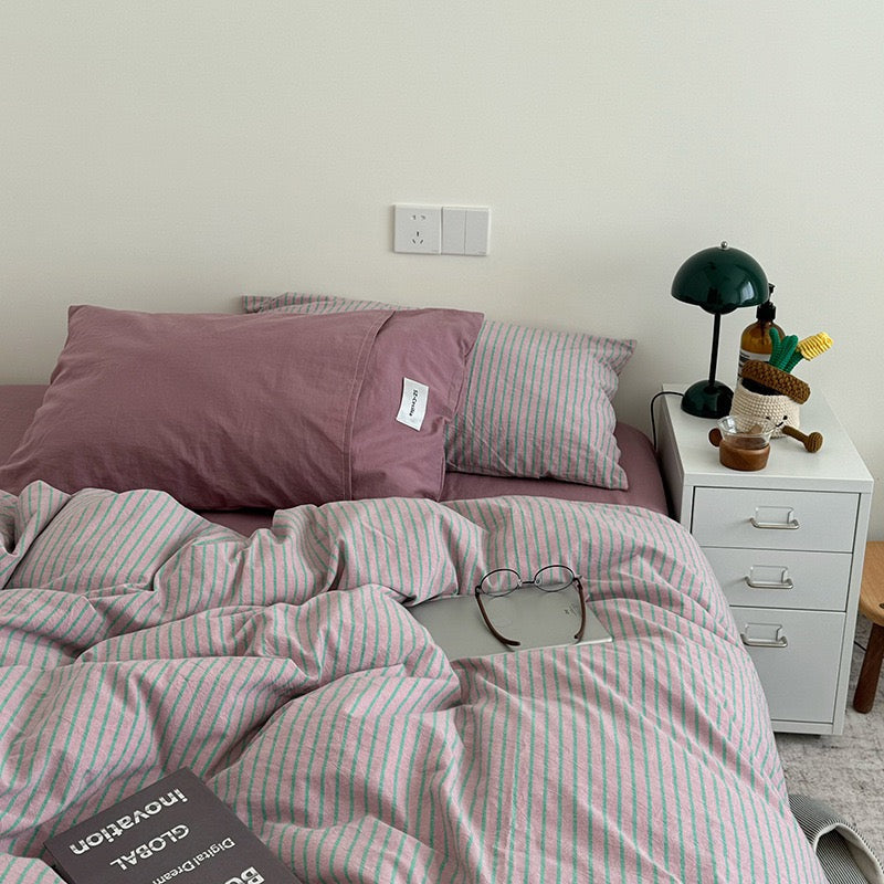 Relsendo Bedding Set - 100% Cotton - Green