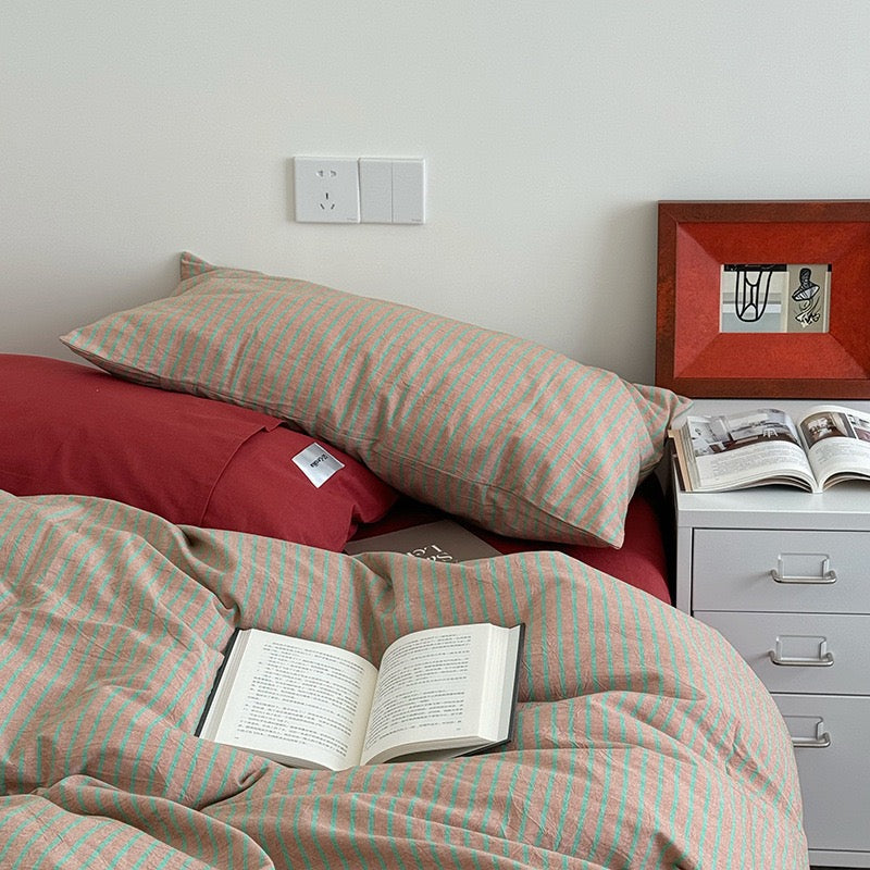 Relsendo Bedding Set - 100% Cotton - Green