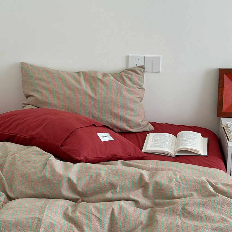 Relsendo Bedding Set - 100% Cotton - Green
