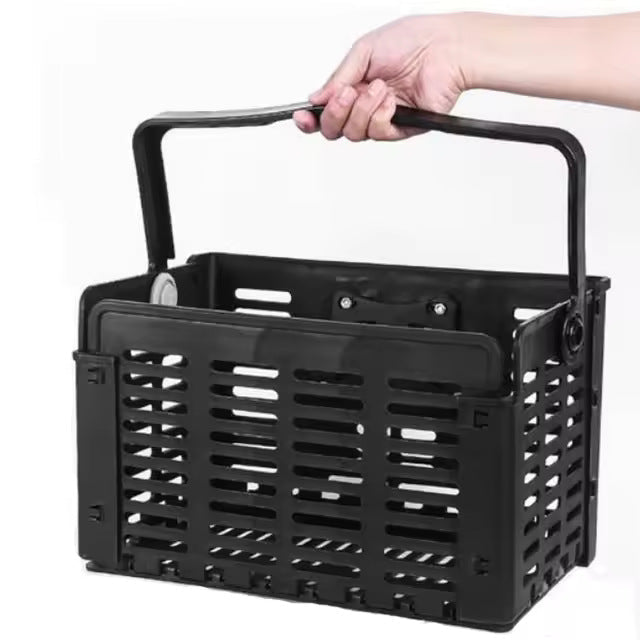 Removable Vented ABS Front Bicycle Cargo Basket with Handlebar Mount, view 3