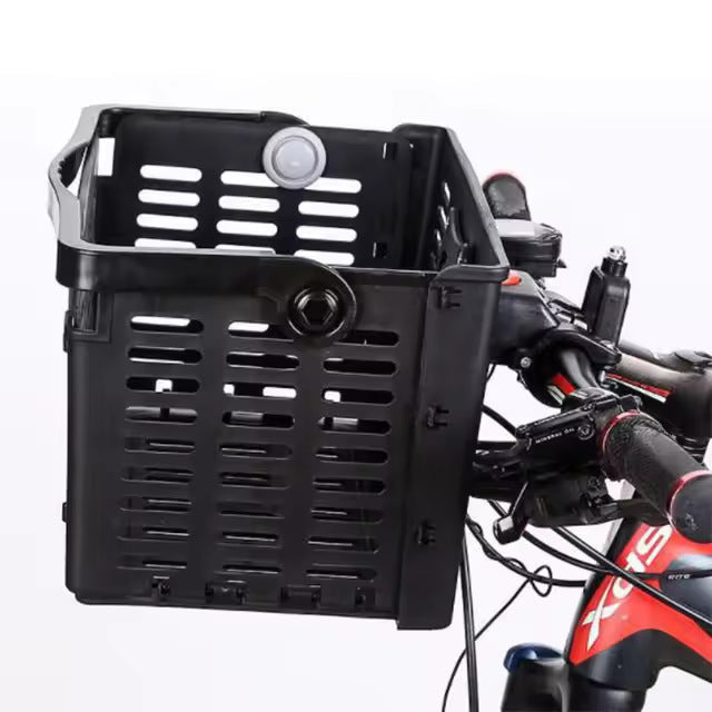 Removable Vented ABS Front Bicycle Cargo Basket with Handlebar Mount, view 5