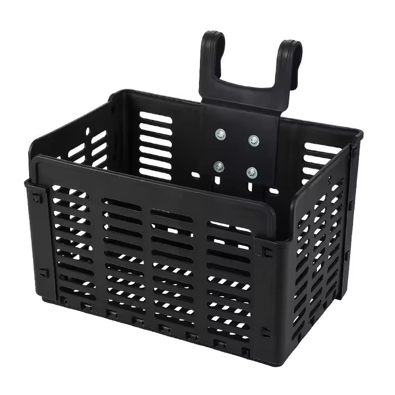 Removable Vented ABS Front Bicycle Cargo Basket with Handlebar Mount