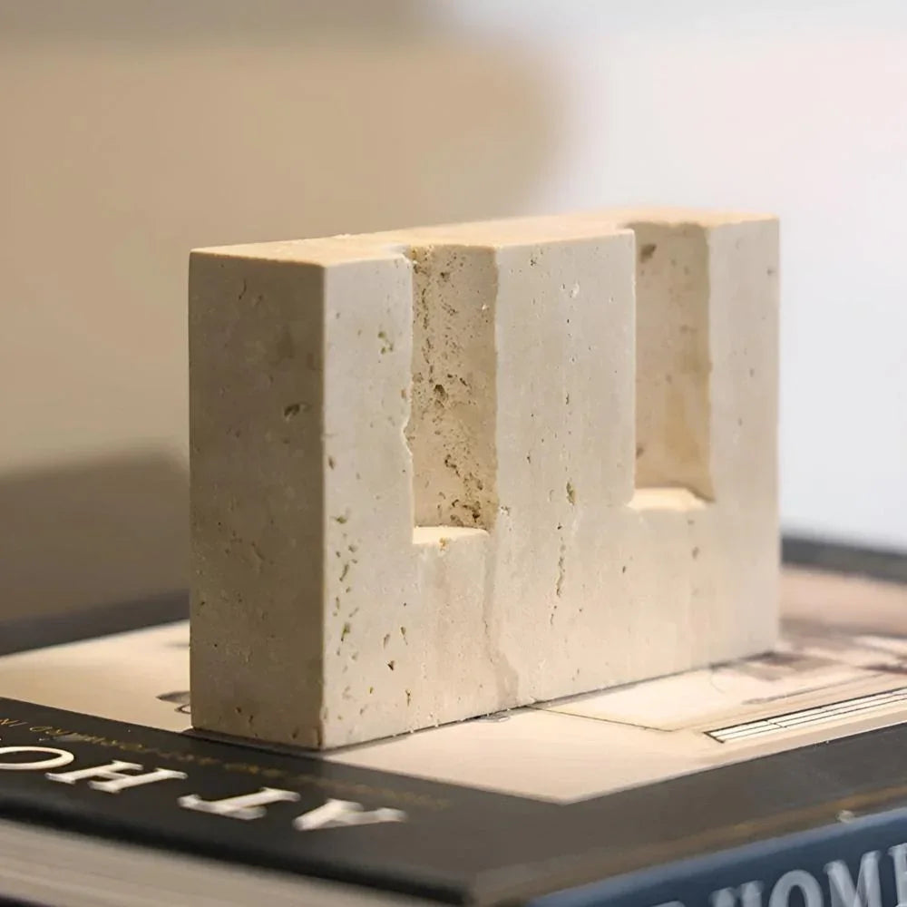 Renfesa Travertine CandleHolder