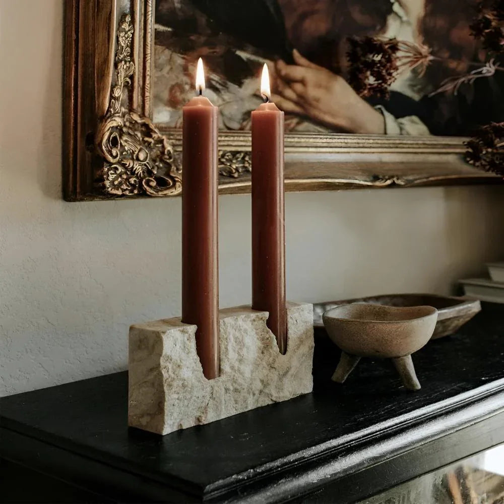 Renfesa Travertine CandleHolder
