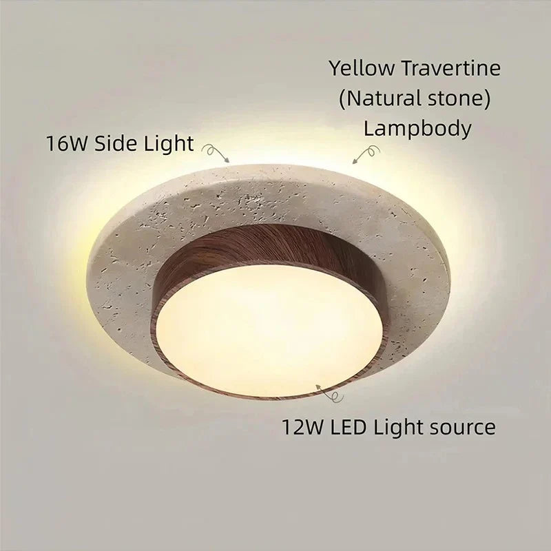Renyra Travertine Ceiling Lamp