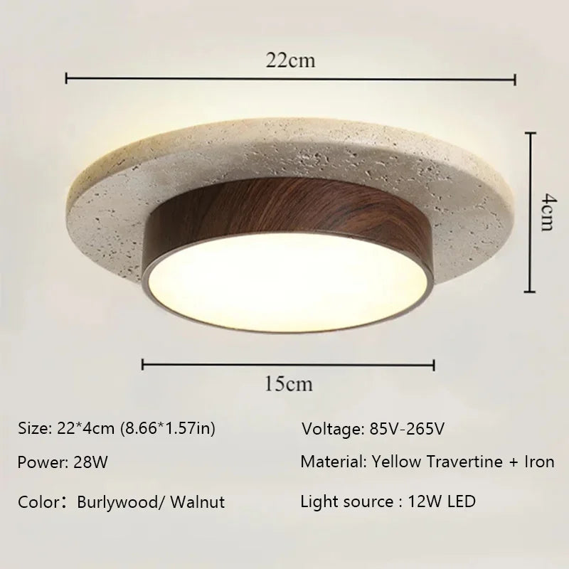 Renyra Travertine Ceiling Lamp
