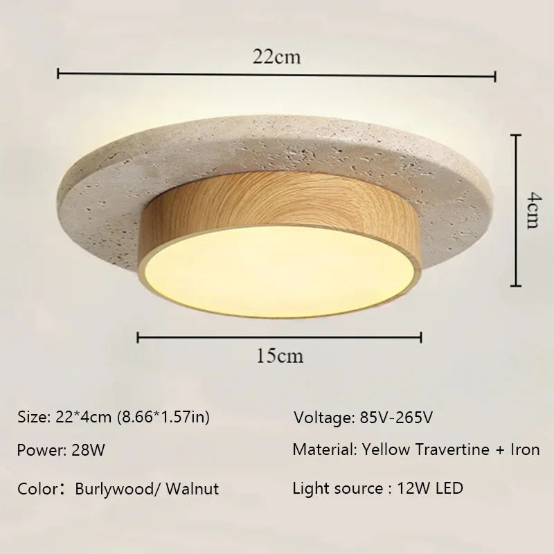 Renyra Travertine Ceiling Lamp
