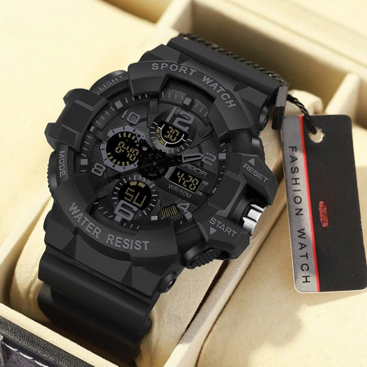 Digital Watch with Resin Case and Band, 54.6 mm Dial