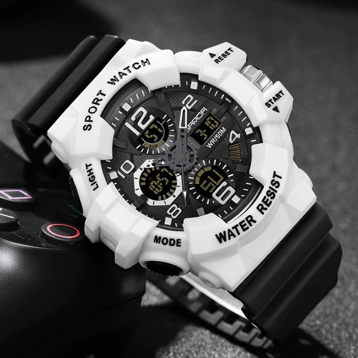Digital Watch with Resin Case and Band, 54.6 mm Dial