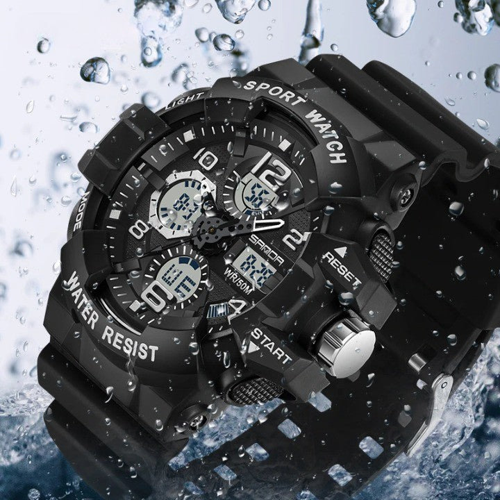 Digital Watch with Resin Case and Band, 54.6 mm Dial
