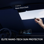 Retractable Car Windshield Sunshade, Silver Titanium Coating, Aluminum Alloy, view 4
