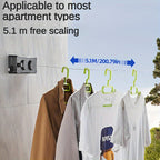 Retractable Double-Line Stainless Steel Clothesline, 5.1 m, view 6