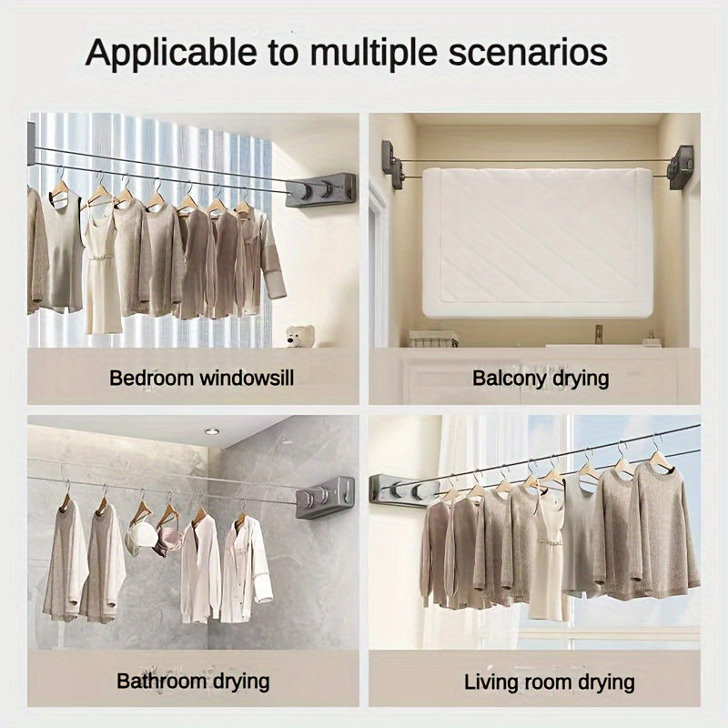 Retractable Double-Line Stainless Steel Clothesline, 5.1 m, view 8