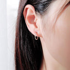 Retractable Stainless Steel Earrings, 11–20 mm, Non-Pierced, view 3