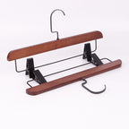 Retro Color Solid Wood Clothes Hangers, Flat Hook, 5-Piece Set, view 5