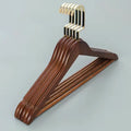 Retro Color Solid Wood Clothes Hangers, Flat Hook, 5-Piece Set, view 6
