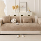 Reversible Stretch Sofa Slipcover with Plush Microfleece and Non-Slip Backing, view 2