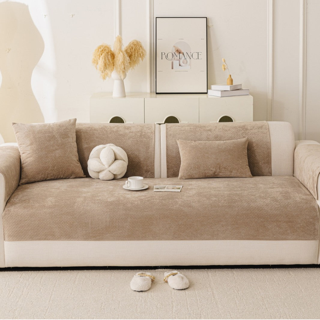 Reversible Stretch Sofa Slipcover with Plush Microfleece and Non-Slip Backing, view 2