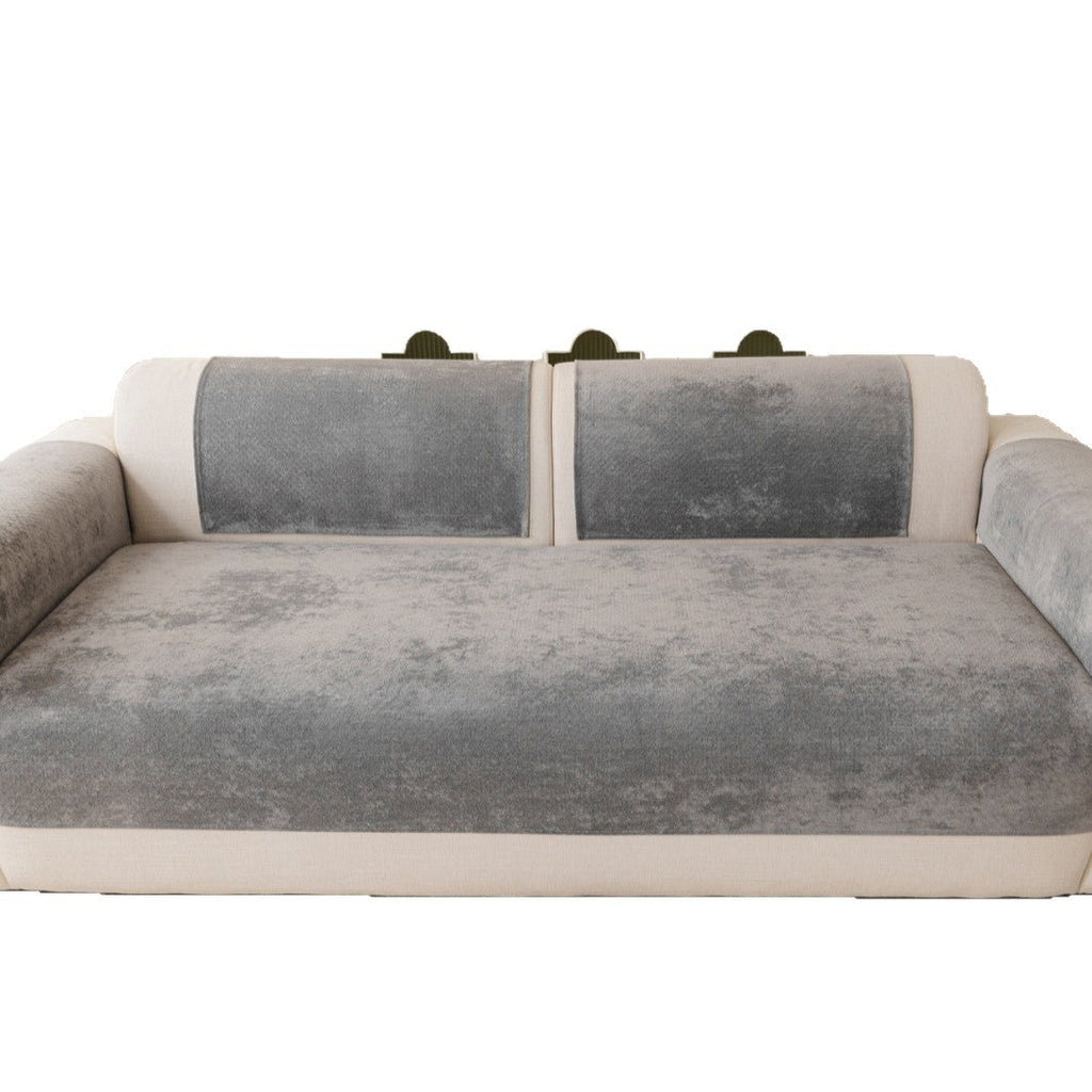 Reversible Stretch Sofa Slipcover with Plush Microfleece and Non-Slip Backing, view 5