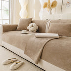 Reversible Stretch Sofa Slipcover with Plush Microfleece and Non-Slip Backing, view 6