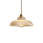 Rillenglas Industrial Pendant Light with Brass Socket | Thrascher