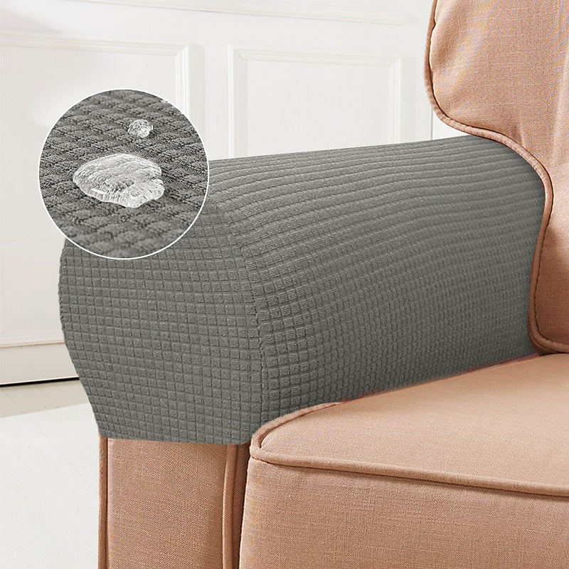 Stretch Spandex Armrest Covers for Chairs and Armchairs, Set of 2