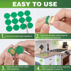 Roach Bait Discs, 24-Pack, Enclosed Housing for Indoor Placement, view 3