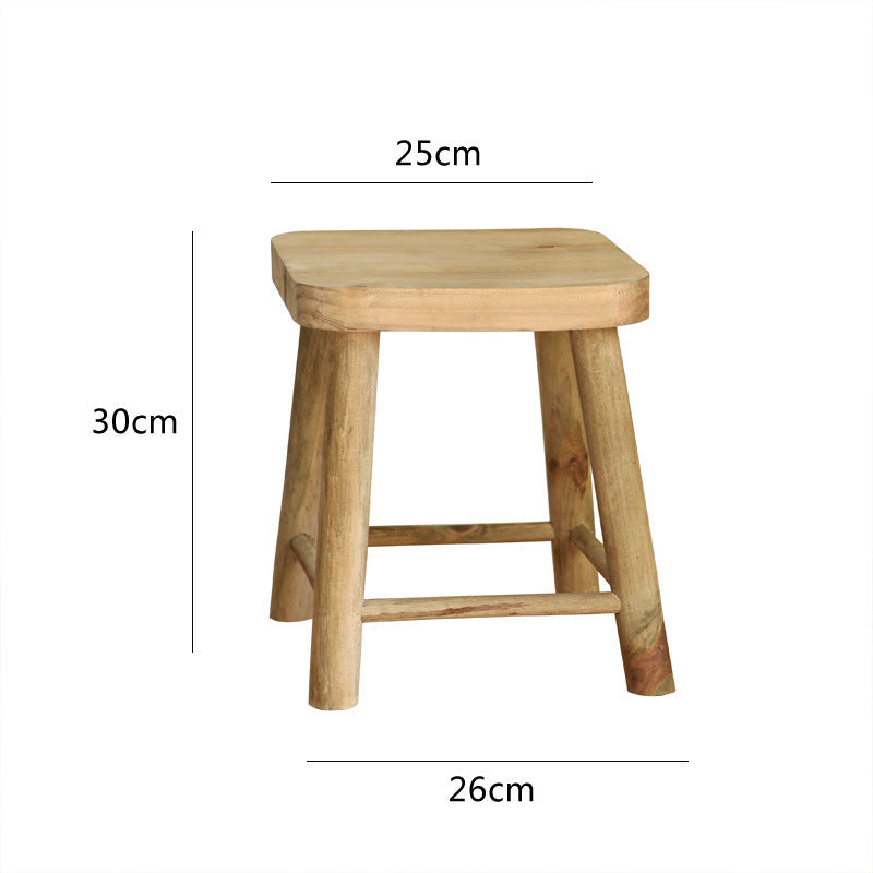 Robust Stool made of Solid Wood | Thrascher