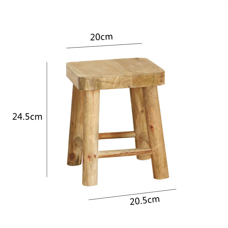 Robust Stool made of Solid Wood | Thrascher