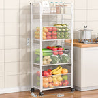 Rolling Kitchen Storage Cart with Mesh Basket | Thrascher