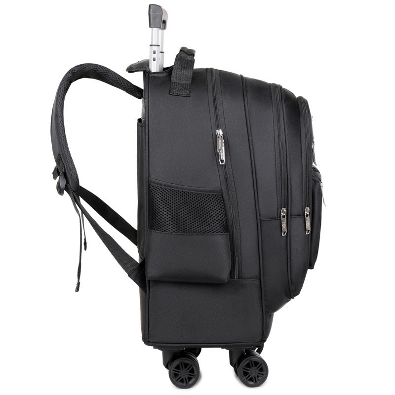 Rolling Travel Backpack with Retractable Handle and Wheels, view 2